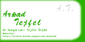 arpad tejfel business card